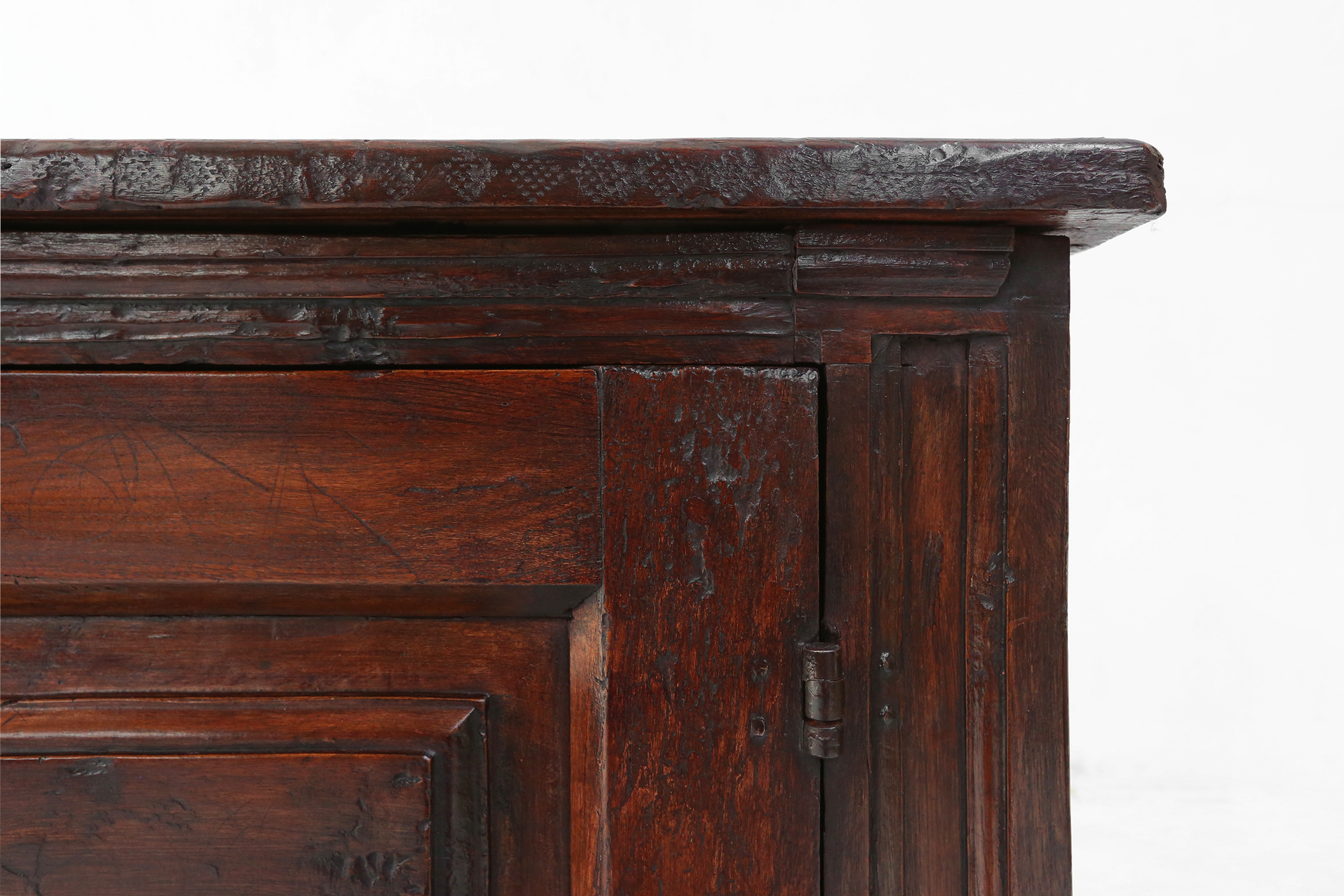 Unique 16th century French geometric sideboard in oakthumbnail